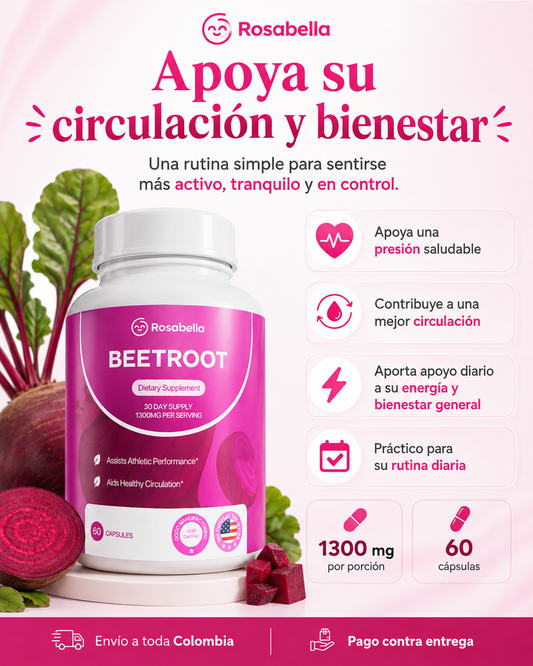 Cápsulas orgánicas de raíz de remolacha